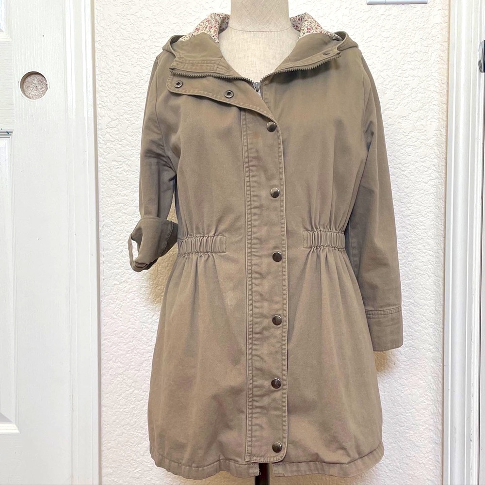 Floral lined utility jacket
